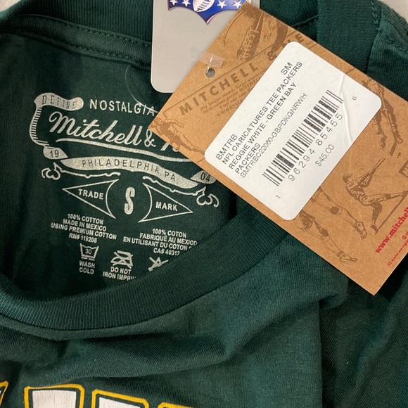 NWT Mitchell & Ness Mens Green Bay Packers Reggie White Cotton Shirt SIZE SMALL - Picture 4 of 4